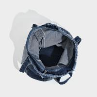 Bolso De Hombro Para Mujer Gran Capacidad De Capacidad Estilo Casual De Denim Bolsa De Compras De Viaje Y Comercio - details 5