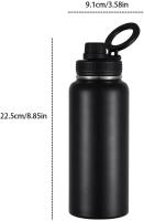 Botella de agua aislada en múltiples opciones de color para entusiastas del deporte Botella de agua de acero inoxidable Termo al vacío, rosa, bebida directa, 12 oz - details 1