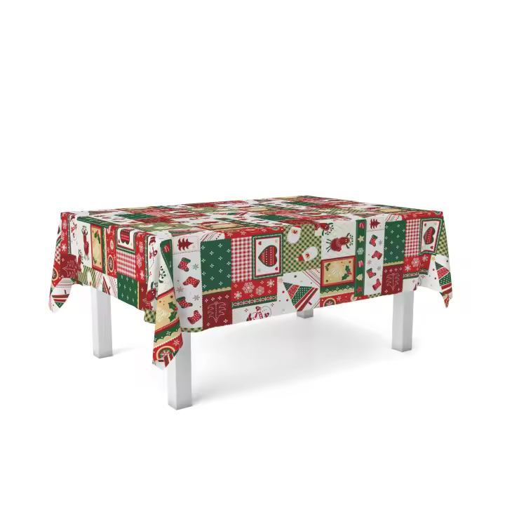 Mantel Resinado Estampado Navidad Modelo Reno - Diferentes medidas - Colección invierno navidad - Fabricado en España - Donegal Collections - 1