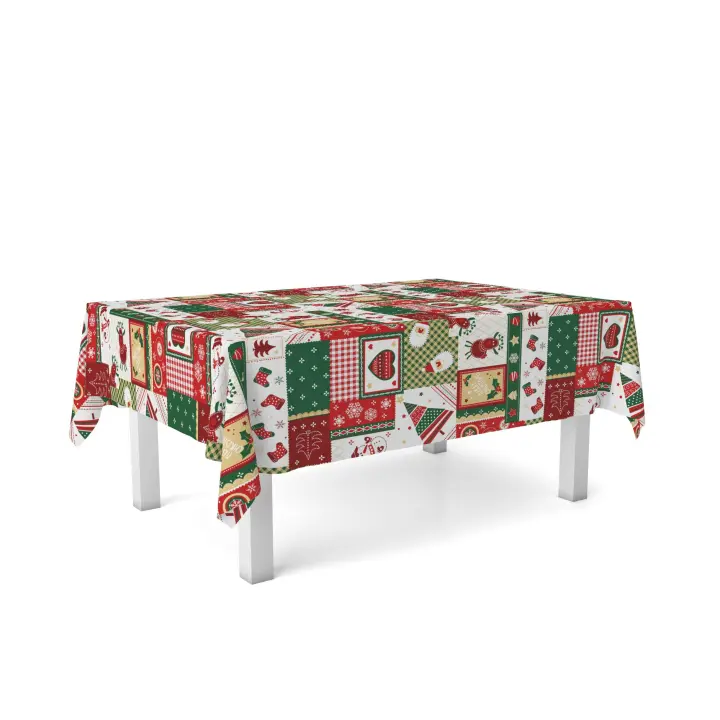 Mantel Resinado Estampado Navidad Modelo Reno - Diferentes medidas - Colección invierno navidad - Fabricado en España - Donegal Collections - 1