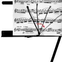 Ociodual Atril Metálico Plegable para Partituras de Música Viajes Desplazamientos Basic Soporte Ajustable Regulable Altura - details 8