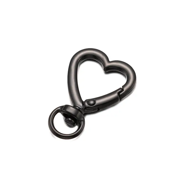 5pcs Hebilla De Corazón De Metal Con Ganchillo Para Llavero Joyería Hecha a Medida Accesorio Para Bolsos Clavija Trigge - 1