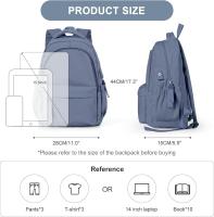 Mochila para computadora portátil, mochila para computadora portátil impermeable con bolso escolar de 15 pulgadas con carga USB - details 0