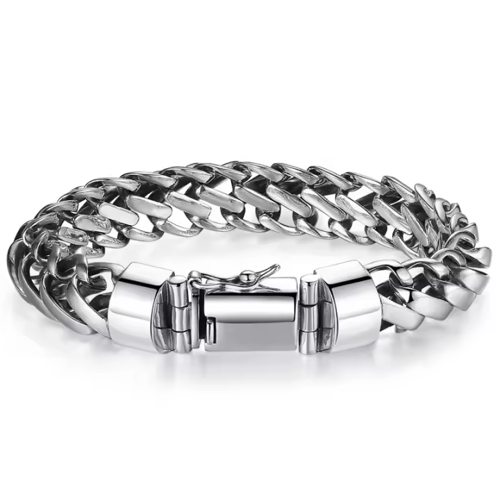 Pulsera Retro De Cadenas Para Hombres Y Mujeres En Color Plata Estilo Coreano Joyería De Moda Simplicidad Y Tendencia Accesorios Personlizados - 1