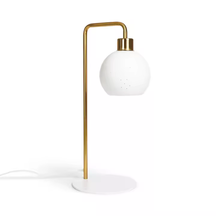 Ledkia Lámpara de Mesa de Metal y Cerámica Juncadella Blanco - 1