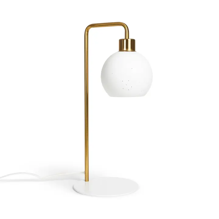 Ledkia Lámpara de Mesa de Metal y Cerámica Juncadella Blanco - 1