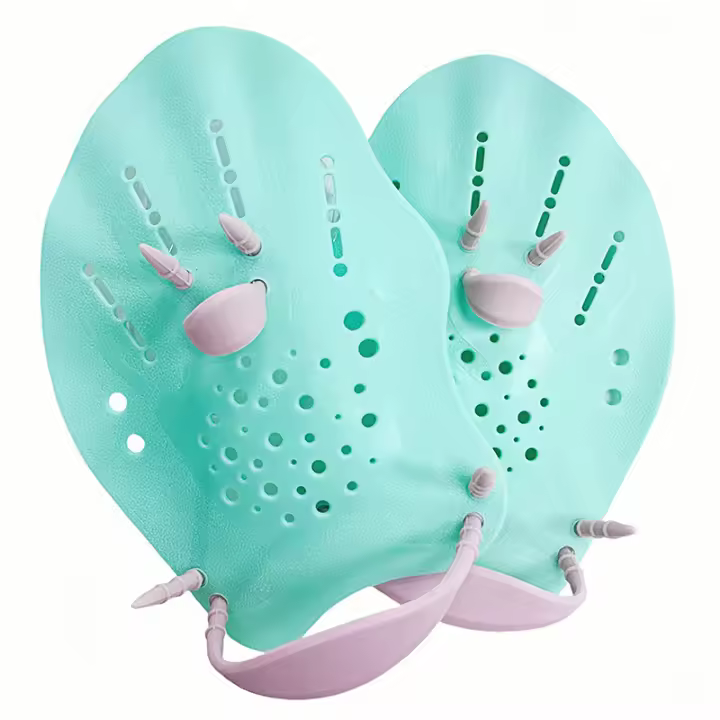 Paletas de Natation para adultos y niños para servir a Nadar y aprever Los Brazos para mejor la velletdad de Natation Nuevas Paletas de color Macaron - 1