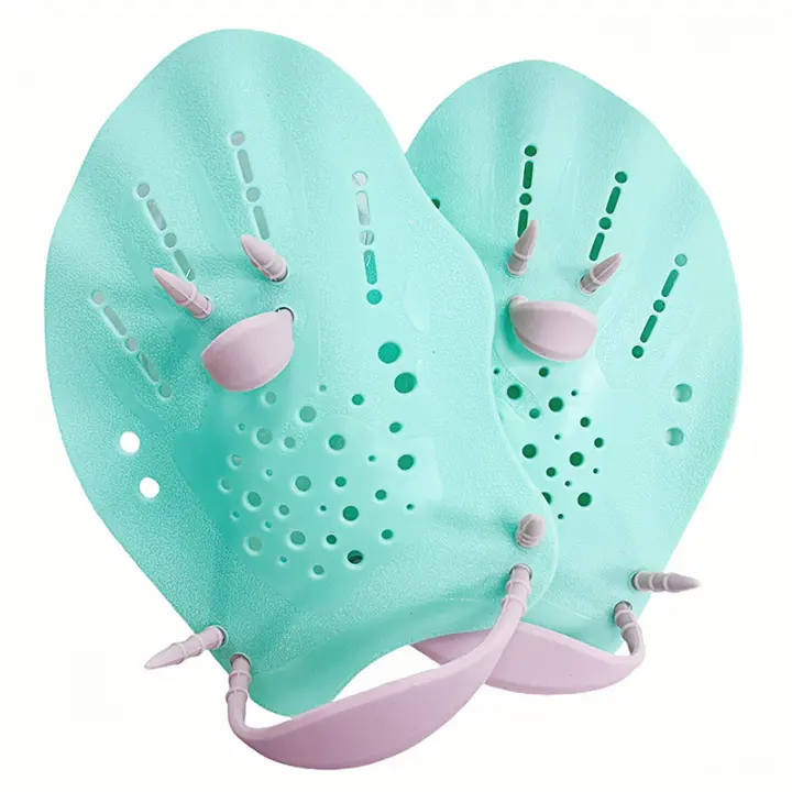 Paletas de Natation para adultos y niños para servir a Nadar y aprever Los Brazos para mejor la velletdad de Natation Nuevas Paletas de color Macaron - 1