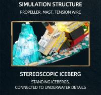 Bloques De Construcción Titanic 1881PCS Barco Crucero Gigante Con Luz Modelos Creativos Regalos Para Decoración De Escritorio Ideal Para Adultos Y Niños Mayores De 6 Años - details 5