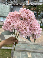 Gran Tamaño 5 Cabezas De Flores Artificiales Hydrangea En Blanco Y Rosa Para Boda Decoración De Fiesta En Casa Flores Silken Para Arreglo De Novia - details 10