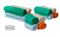 Irisana - Toalla de Baño de Microfibra - Azul - 80 x 40 cm - Tacto Suave y Delicado - Sin Soltar Pelusas - Ligera y Resistente - Gran Capacidad Secado - details 4