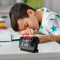 Reloj De Mesa Digital Con Proyección En Techo 180° Pantalla LED Y Temperatura Para Dormitorio Y Sala De Estar Reloj De Alarma Moderno - details 5