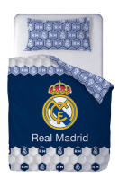 REAL MADRID C.F.  Funda nórdica 2 piezas . Incluye Funda  Nórdico y Funda de Almohada.  Composición: 50% algodón 50 % poliéster. Producto oficial - details 0