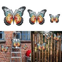 Decoración De Pared Con Mariposa Metálica Grande Para Jardín Patio Oficina Belleza En La Pared Valla Jardín Adorno Animal Tema - details 0