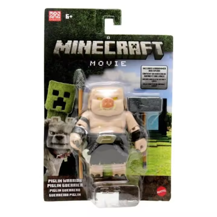 Mattel Figura de Acción Piglin Warrior Minecraft La Película JFR62 - 1