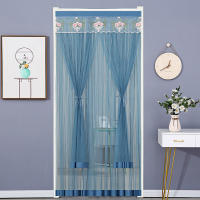 Nueva Cortina De Puerta Para El Verano a Prueba De Mosquitos Lace Lateral Fly Para Dormitorio Cocina Doble Capa Cortinas Translúcidas - details 7