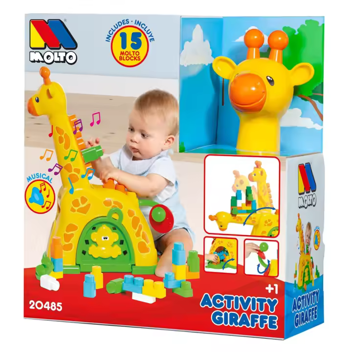 Jirafa actividades 51 cm con 15 bloques (Molto 20485) - 1