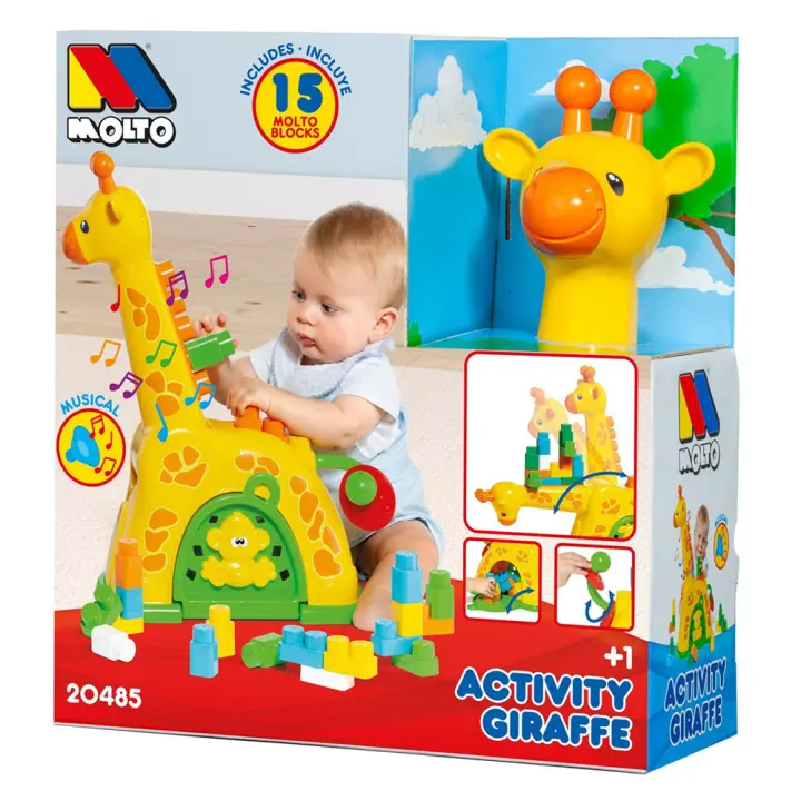 Jirafa actividades 51 cm con 15 bloques (Molto 20485) - 1