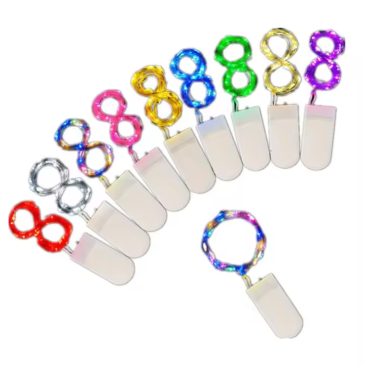 Cuerda De Luces LED De Hilo De Cobre 10pcs 1M 2M Para Decoración De Jardín Navidad Y Bodas Impermeable Para Exterior Y Interior Del Hogar - 1