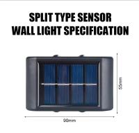 Lámpara De Pared Solar Para Jardín Y Valla Decorativa Luz Luminosa Hacia Arriba Y Abajo Impermeable Con 10/8/6/4 LEDs Iluminación Exterior - details 8