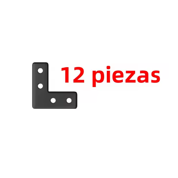 12pcs Gancho L Negro Para Muebles Accesorios De Hardware Para Reparación Rápida De Mesas Y Sillas Abrazadera De Esquina Fija De 40mm 50mm 80mm - 1