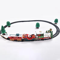 Juguete Eléctrico De Tren Navideño Decoración De Árbol De Navidad Con Sonido Y Luz Carro De Ferrocarril En Marco Regalos De Navidad - details 6