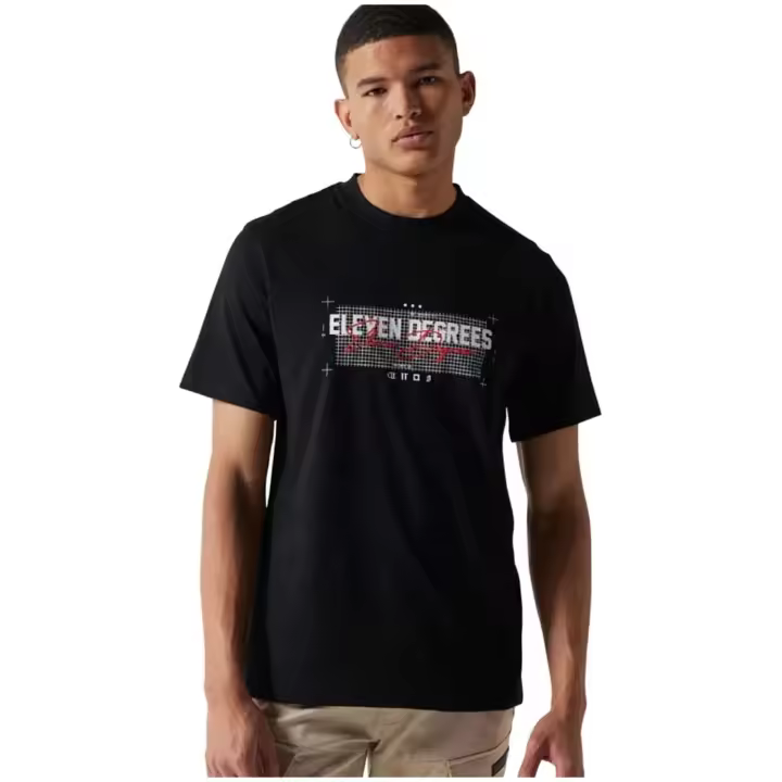 Camiseta de Manga Corta 11 Degrees Streetwear Graphic - para hombre en color negro - 1