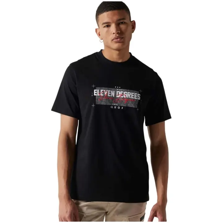 Camiseta de Manga Corta 11 Degrees Streetwear Graphic - para hombre en color negro - 1