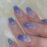 24Pcs Uñas Postizas De Ballet Blancas Con Gradiente Full Cover Art Nails Presión En Uñas Artificiales Acrílicas Removibles Para Fiesta - details 35