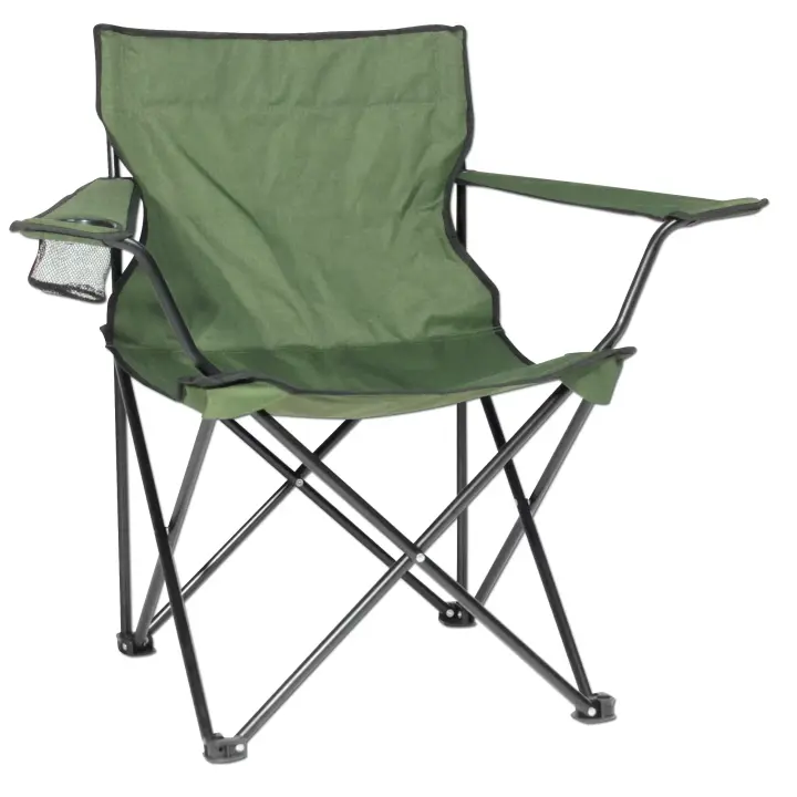 ZVD Silla Plegable de Camping de Acero con funda incluida, 50x50x80cm, Silla de Acampada Plegable, Ideal para Camping o Pesca, Estructura de Acero Resistente y Asiento de Lona Impermeable - 1