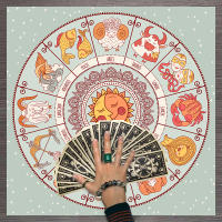 Mantel De Taro Con Doce Constelaciones Y Cielo Estrellado 1pc Decoración De Juego De Tarot Estilo Moderno Poliéster 100% - details 71