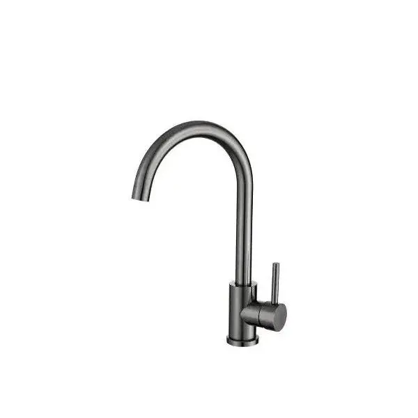VALAZ Misisipi Grifo monomando para cocina de estructura redonda y giratoria color gun metal - 1