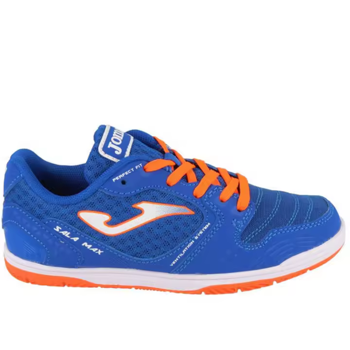 Zapatillas Joma Sala Max JR 2205 Azul Naranja Fluor Indoor 105537  Calzados DEPORTES FUTBOL-SALA Joma MARCAS - 1