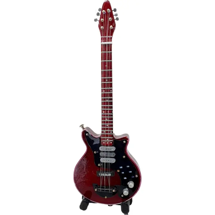 New Brand Music Legends BGM0069 miniatura de guitarra eléctrica de adorno y decoración Red Special de Brian, pintada a mano - 1