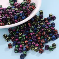 100Pcs Cuentas De Acrílico Para Hacer Joyería Infantil Kit De Cuentas Sueltas Para Pulseras 6x6mm Set De Cuentas Para DIY - details 2