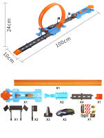 Juego De Carriles Para Coches De Eje Para Niños Tracks De Carreras DIY Educativo Y Interactivo Juguete Para Niños De Plástico ABS Sin Batería - details 9