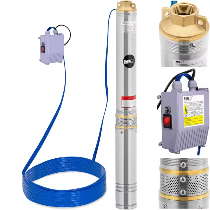 Pompa głębinowa do studni głębinowej STAL 1000 W 4000 l/h do 91 m - 1