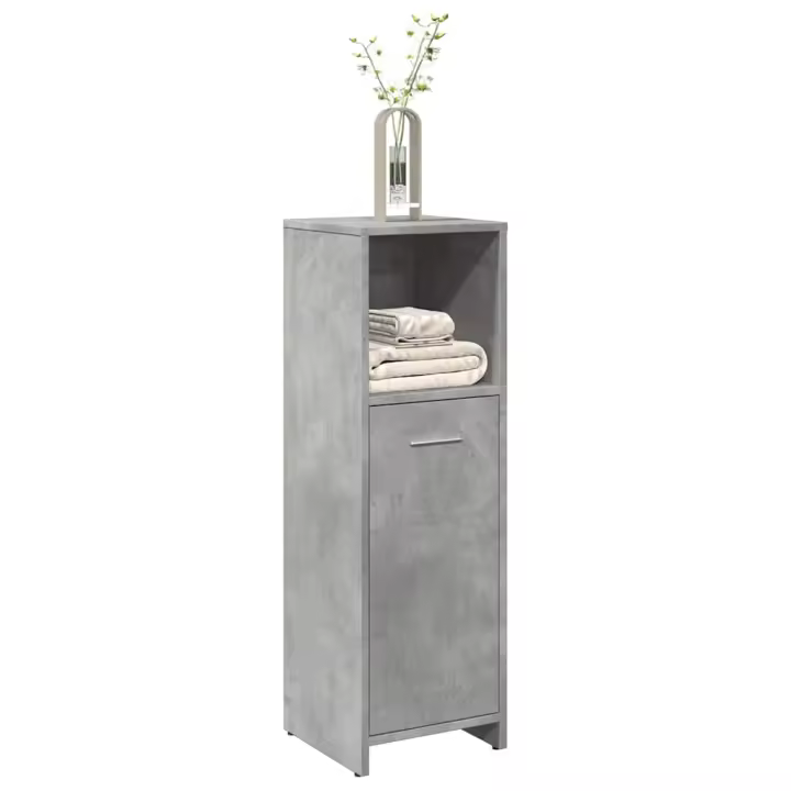 vidaXL Armario de baño madera contrachapada gris 30x30x95 cm - 1