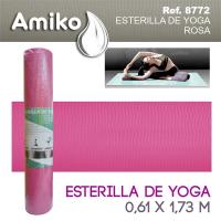 ESTERILLA DE YOGA AMIKO DE COLOR ROSA Y MEDIDAS 1,73x61 CM. - details 0