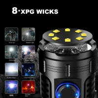 Linterna Portátil Recargable USB Con 8 * XPG Bolas Luz LED De Alta Potencia Con Imán En La Punta Y Clip Torcha Impermeable Mini Lámpara De Iluminación - details 2