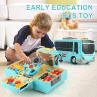 Juguete De Autobús Con Sonido Y Luz Juego De Ocupación Montessori Educativo Musical Para Niños Y Niñas Edad 4-6 Años Material ABS - details 5