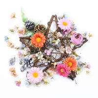 Adorno De Estrella De Madera Para Boda Navidad Y Decoración Del Hogar Guirnalda De Flores De Rattan Para Ventanas Y Pabellones Regalos DIY - details 3