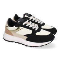 Davinia Shoes Zapatillas Planas Deportivas de Mujer Casual, Puntera Redonda y Cierre de Cordoneras, Ideales para el Dia a Dia. Shoes&Blues.es TT-57-Negro - details 0