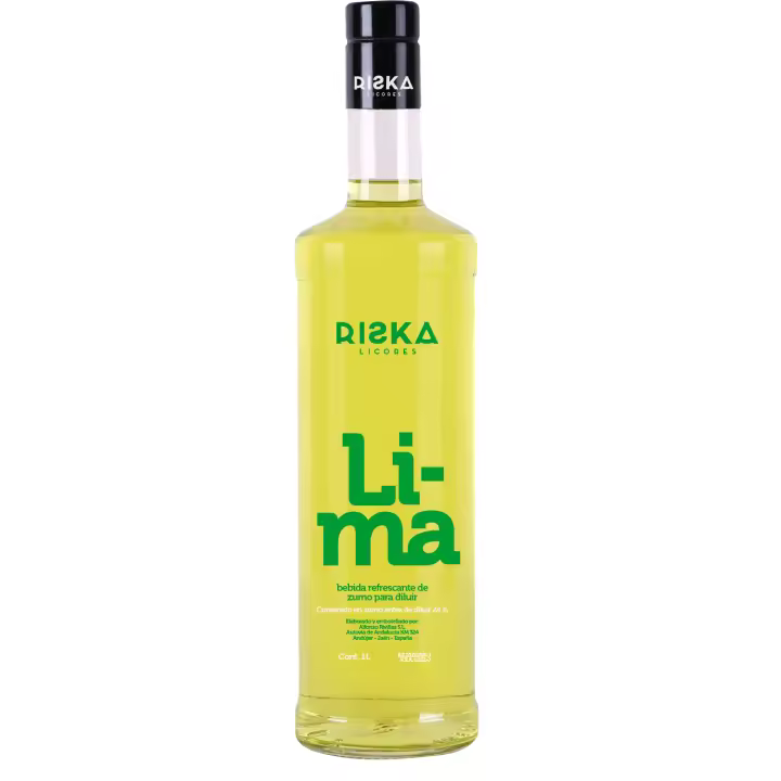 RISKA LICORES Refresco de Lima RISKA Sin alcohol - Bebida Refrescante - Litro - 1