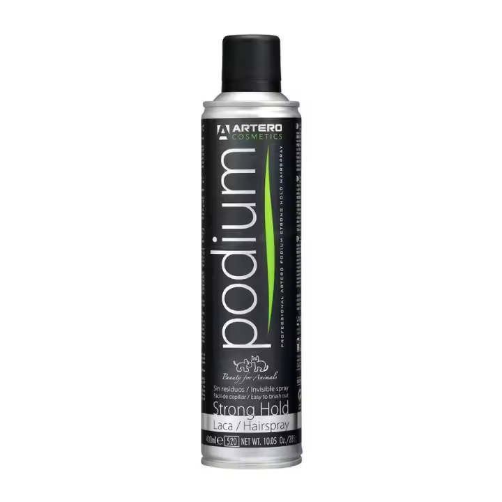 Artero Laca Podium Strong Hold para Perros y Gatos - Fijación Total - Resistente Al Movimiento - No Deja Residuos - Envase 400 Ml - 1