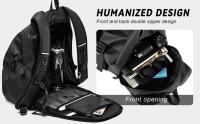 Mochila Para Motocicleta Y Ciclismo Con Gran Capacidad Y Almacenamiento De Casco Impermeable Con Bandas Reflectantes Para Senderismo - details 2