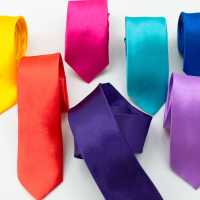 Ociodual Corbata estrecha negra de moda poliester unisex Tie Necktie Black Satin - details 5