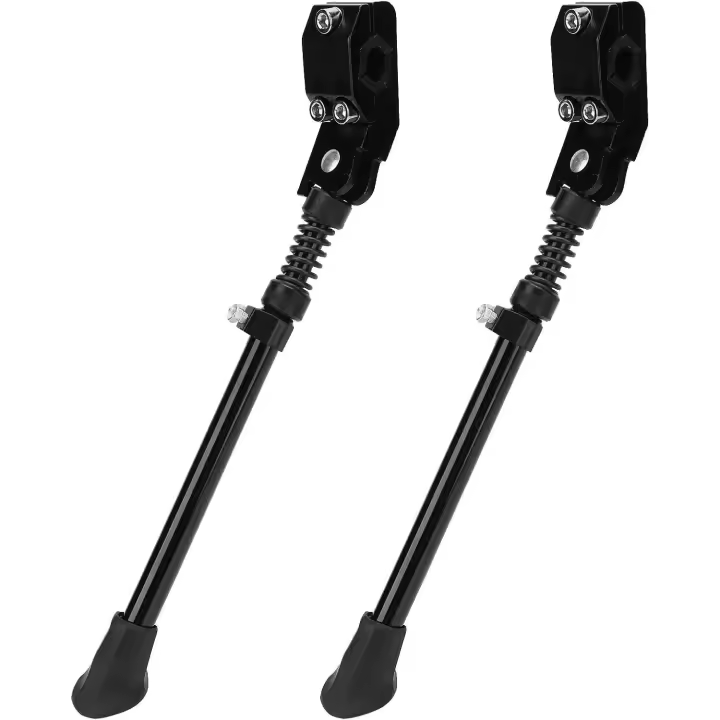 Patas de bicicleta, 2 piezas soporte de bicicleta ajustable de aluminio universal ajustable Kickstand bicicleta sidstand Kickstand bicicleta soporte lateral para 16 ''-24'' bicicleta - 1