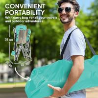 Outsunny Pack de 2 Sillas de Playa Plegables Ligeras Sillas de Camping Portátiles Bajas con Respaldo de Malla Portavasos Reposabrazos y Bolsa de Transporte para Acampada Jardín Pesca Carga 120 kg Azul - details 3