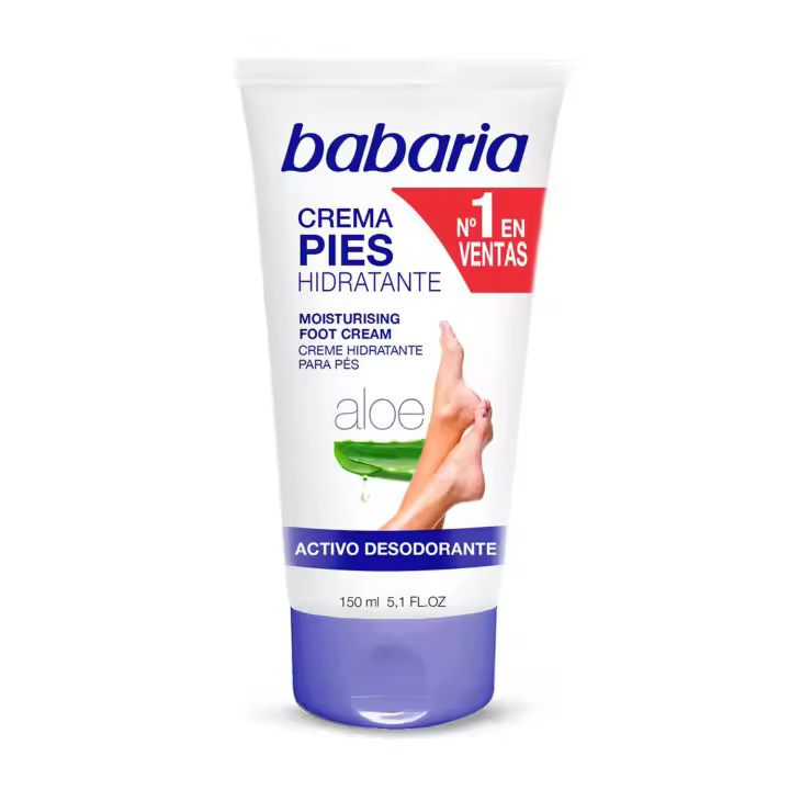 BABARIA ALOE VERA CREMA HIDRATANTE PIES 150ML - 1